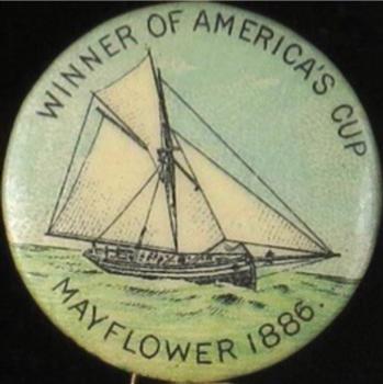 1896 American Pepsin Gum/Whitehead Hoag Yacht Cup Winners PE7-24 #NNO Mayflower 1886 Front